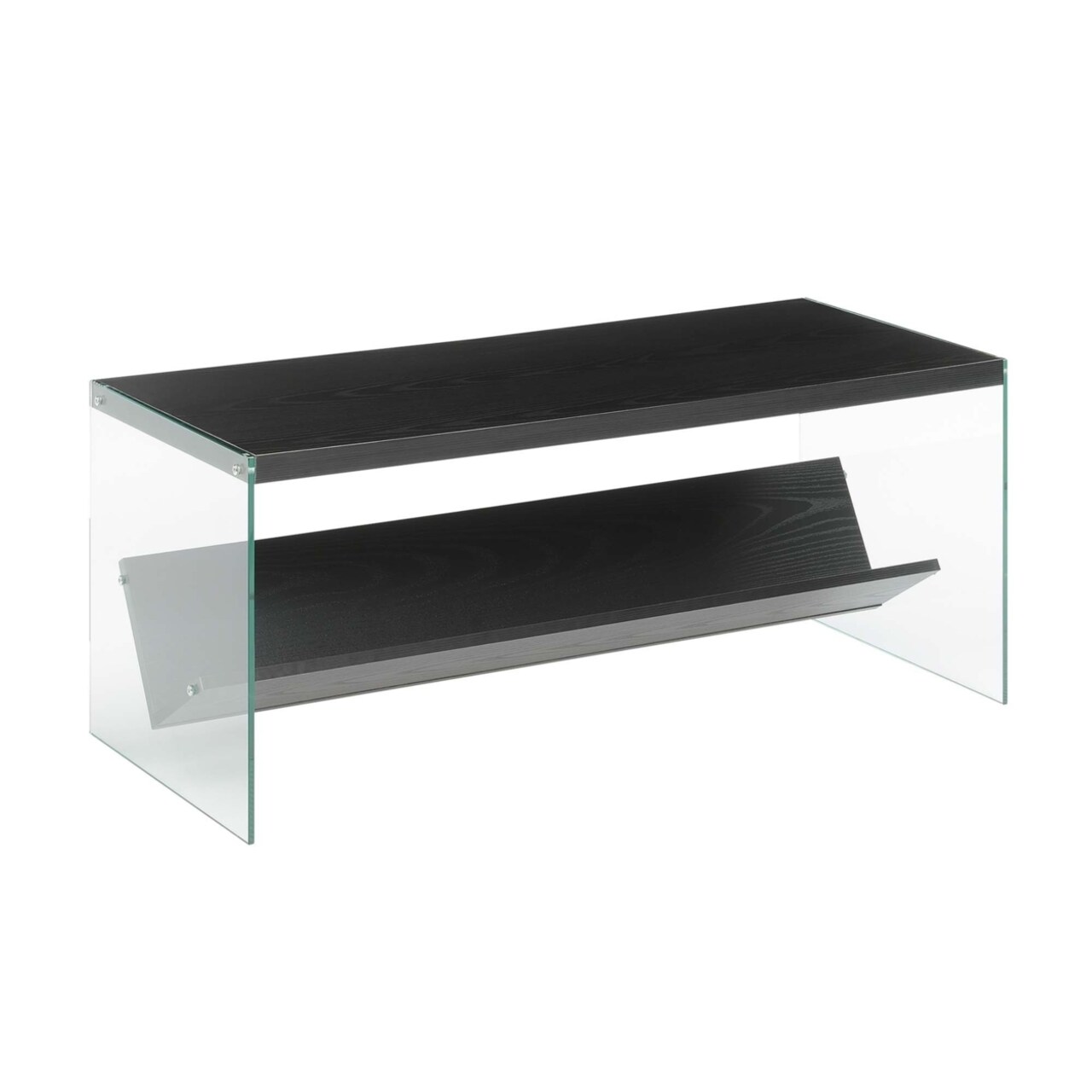 Convenience Concepts SoHo Coffee Table with Shelf, Black